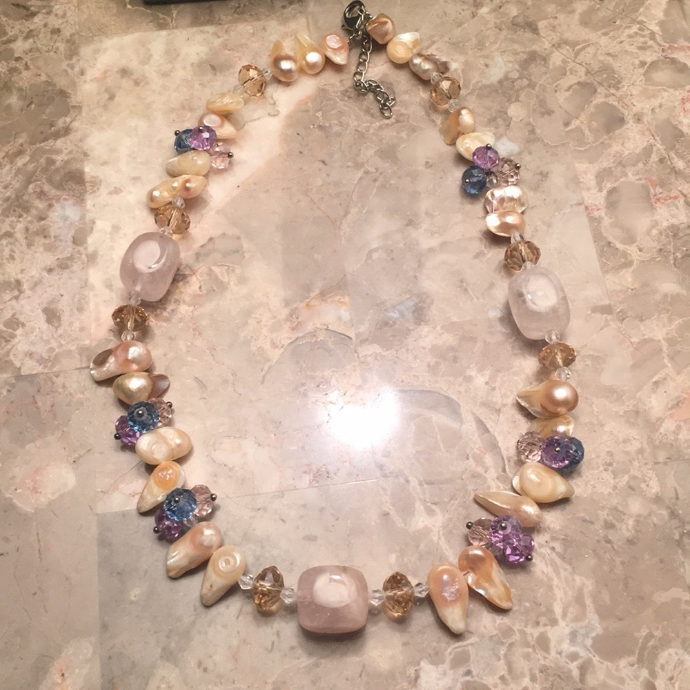 Real Stone Crystal Necklace